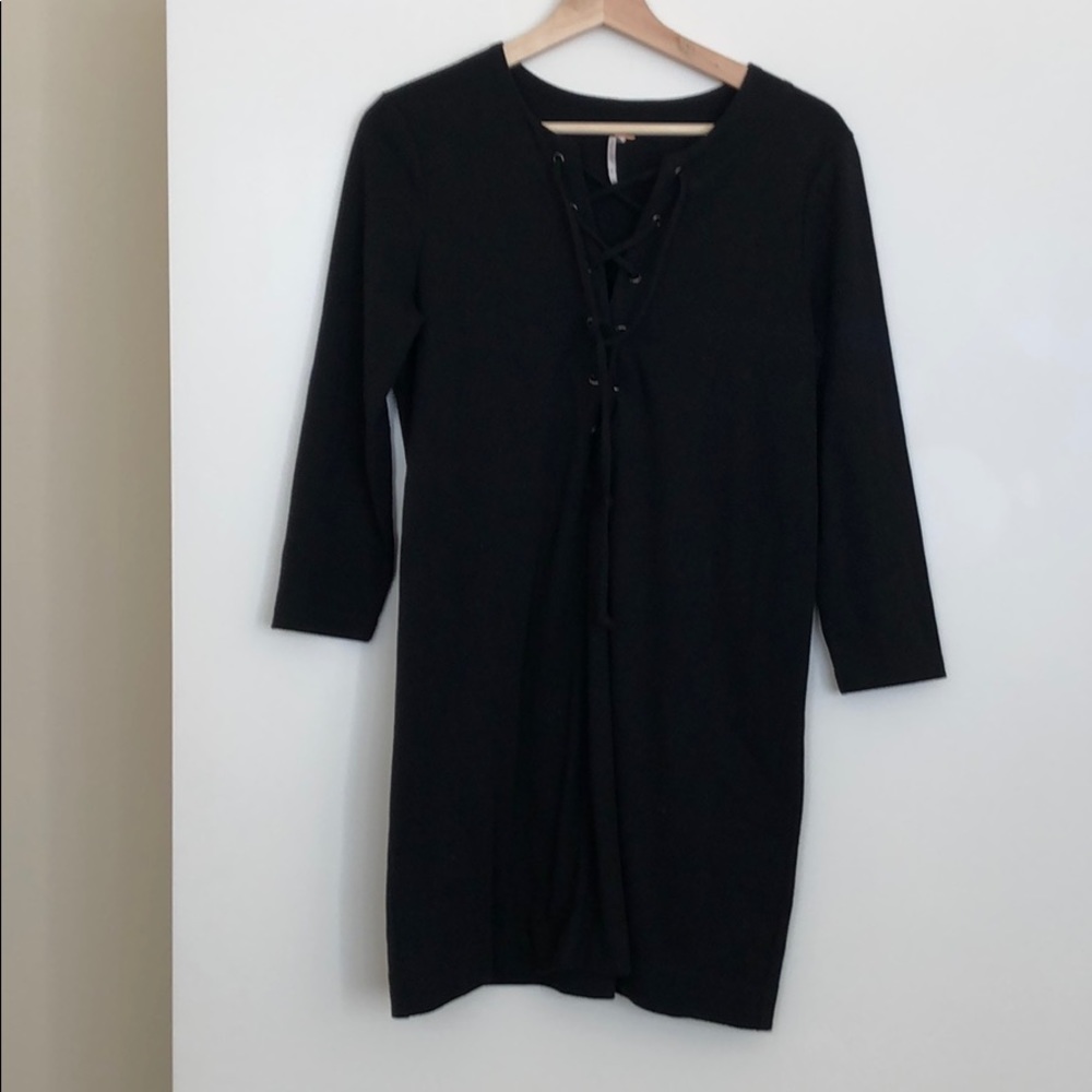 Free people lace up mini dress